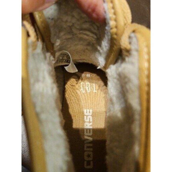 Rare Immaculate SIZE 6 Preloved high heel Converse AllStar Suede thin fur lining - Picture 6 of 16